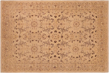 handmade Transitional Kafkaz Chobi Ziegler Beige Tan Hand Knotted RECTANGLE 100% WOOL area rug 6 x 9